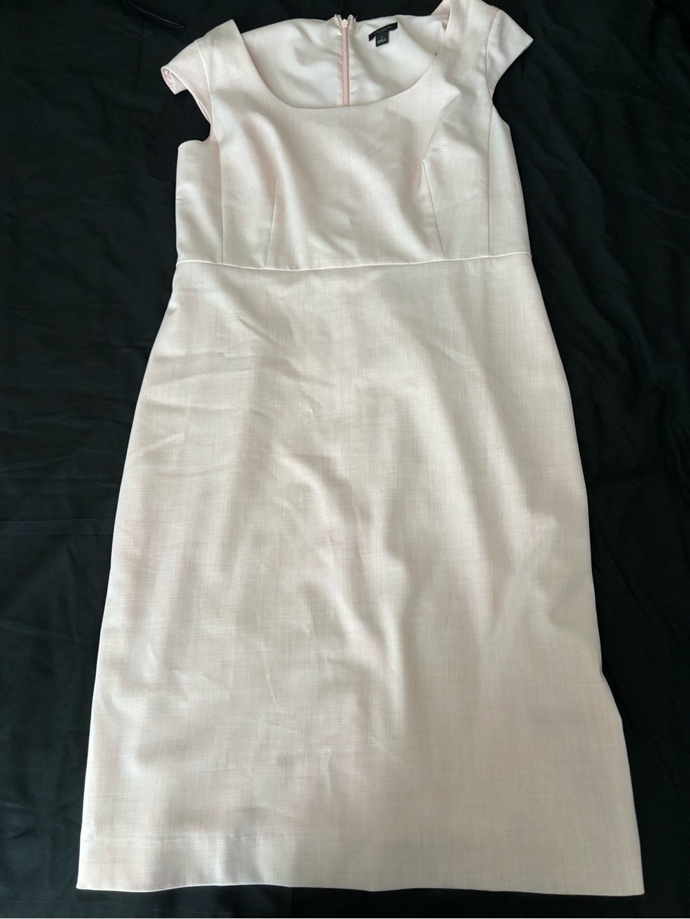 Ann Taylor Light Pink Cap-Sleeve Sheath Dress